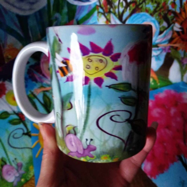 Faery Love Mug Illustrated by Artist Loren of Quirkybydesign.co.uk